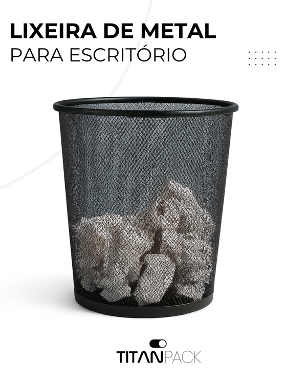 Lixeira de metal para escritório