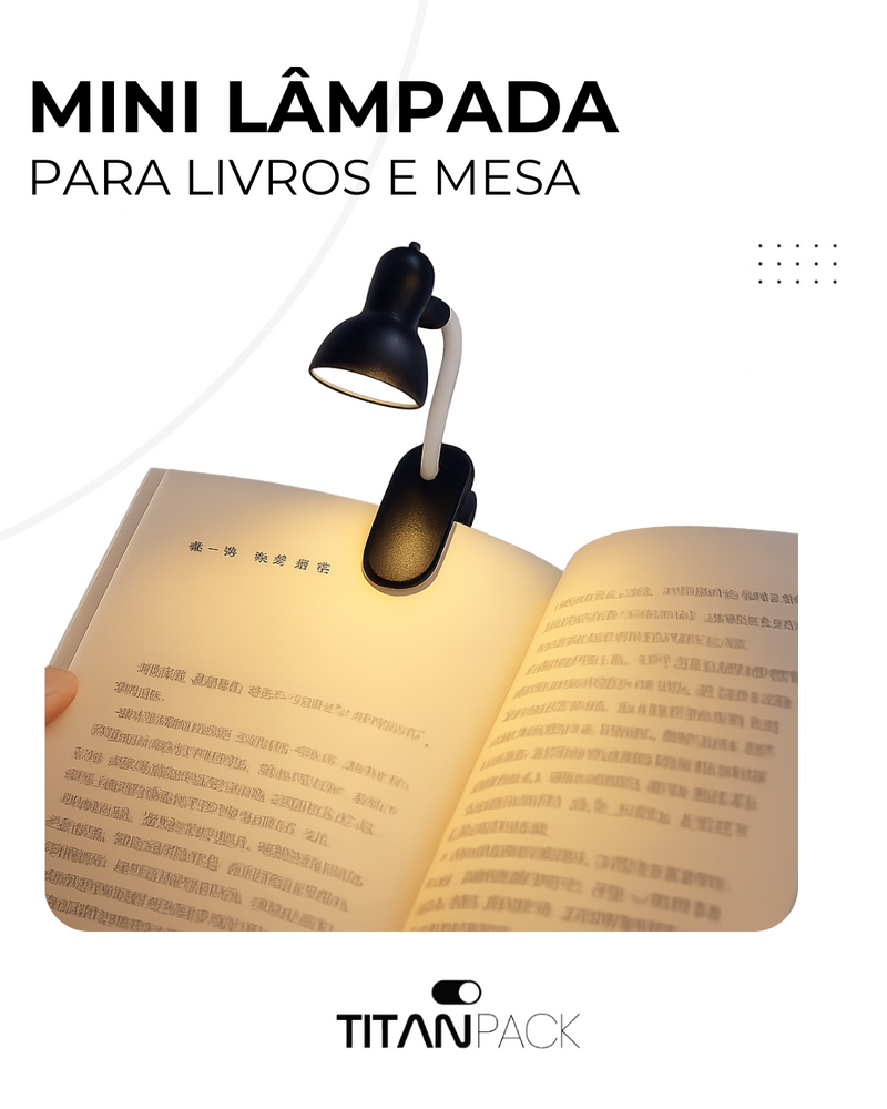Mini Lâmpada para livros e mesa