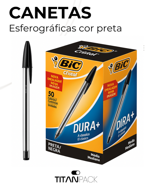 CANETA BIC PRETA CX C/50
