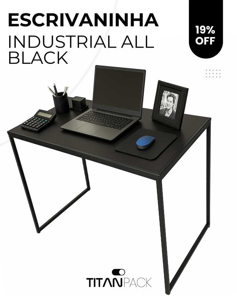Escrivaninha Industrial All Black