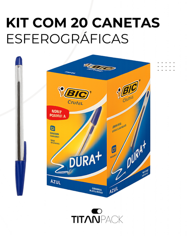 Kit Com 20 Caneta Esferográfica